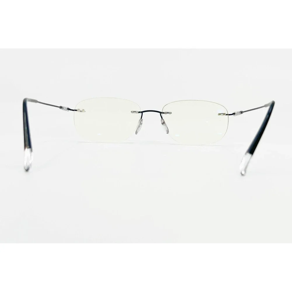 Silhouette Eyeglasses Mens Black Rimless Titan Lightweight Austria 51-17-140